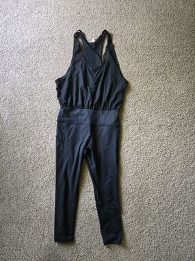 FP Movement by Free People Black Racerback Jumpsuit